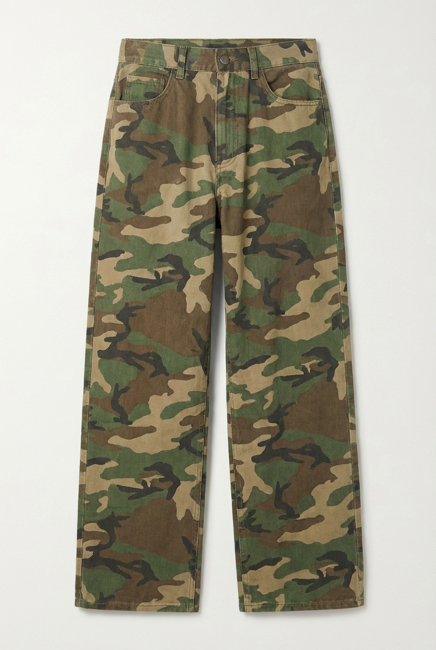 Men's Camouflage Relaxed Straight Leg Pants