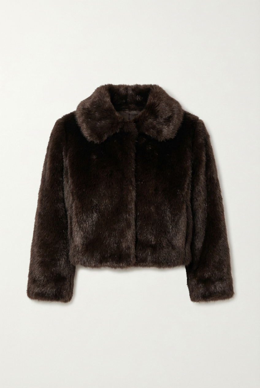 Women's Cropped Faux Fur Jacket