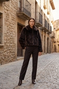 Women's Cropped Faux Fur Jacket